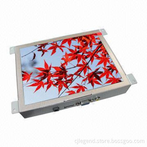 8.9-inch open-frame industrial LED monitor, 1,024 x 600 pixels with VGA, AV or HDMI input